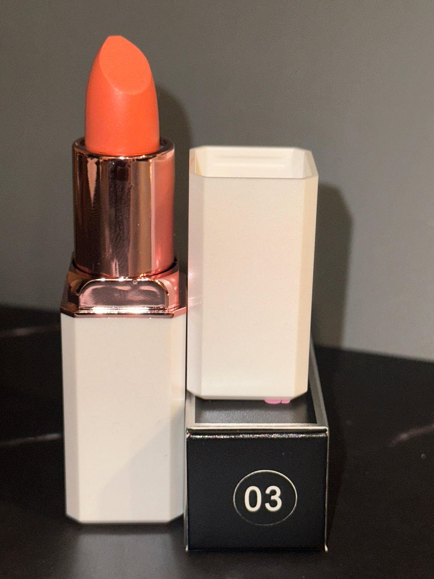 Salmon pink creamy bullet lipstick (03)